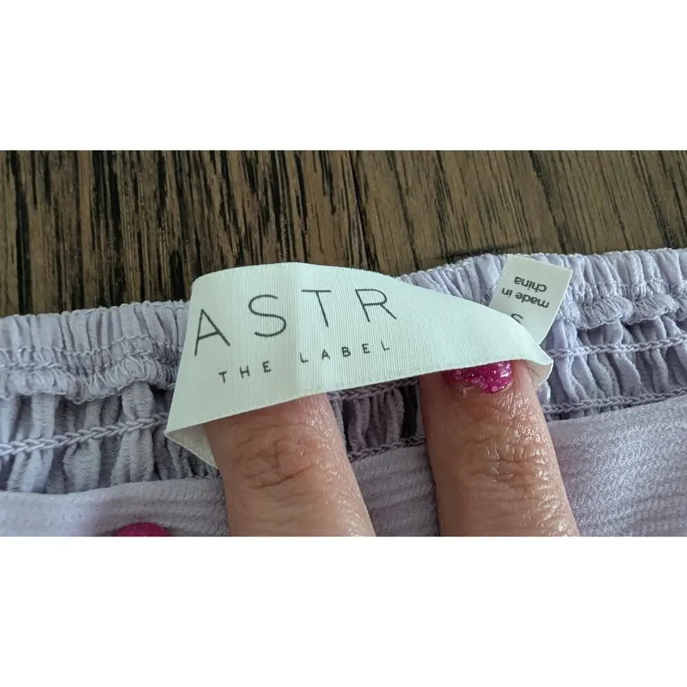 ASTR The Label Lilac Puff Sleeve Square Neck Top